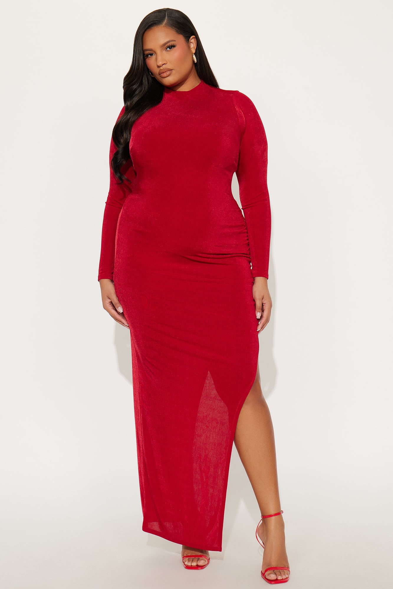 Can't Afford Me Slinky Maxi Dress - Red