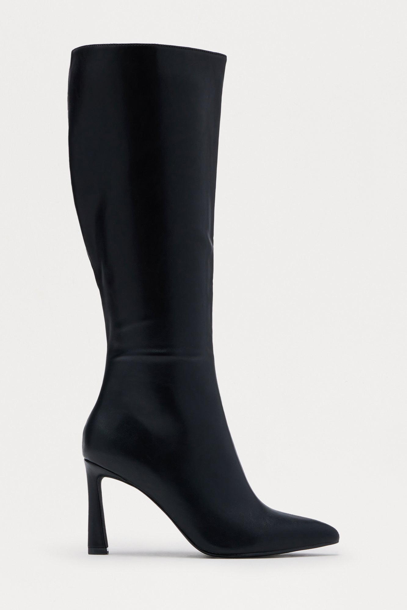 Farren Knee High Stiletto Boots - Black