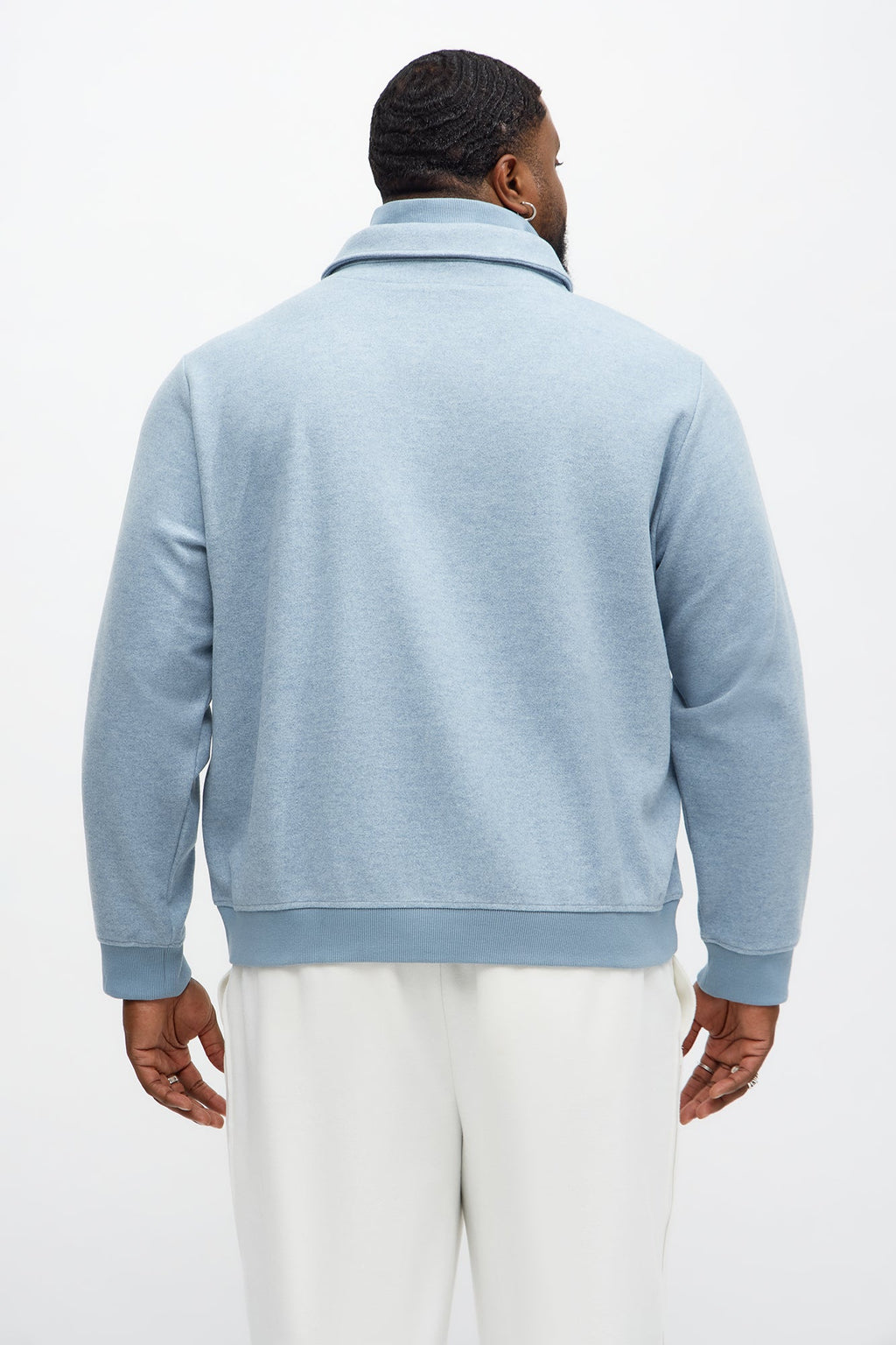 Layered Edit Quarter Zip - Blue