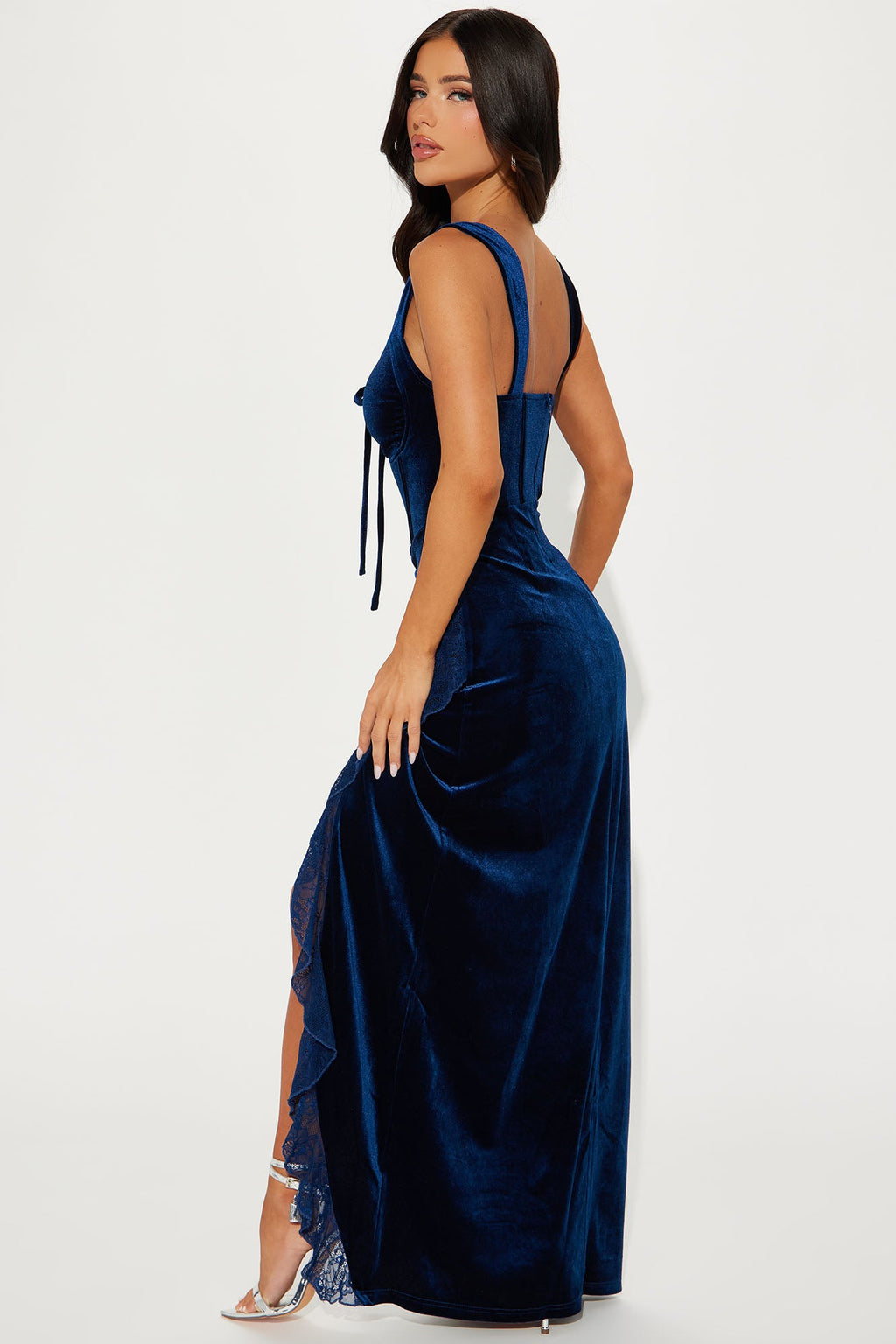 Sydney Velvet Maxi Dress - Navy